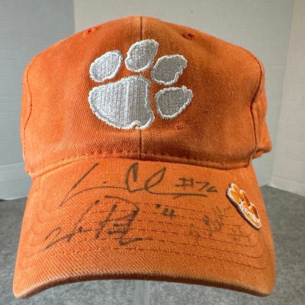 Top of the World Clemson Tigers ITPAY baseball cap w/silver paw logo signed